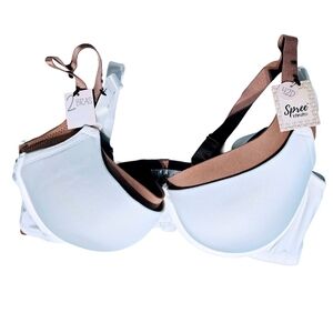 Elegant White and Brown Bra Set